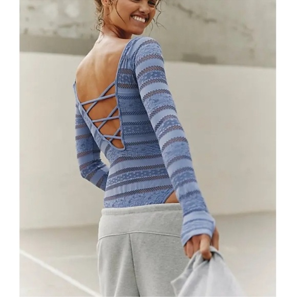 2. NWOT Free People Take On Me Bodysuit - Picture 2 of 3